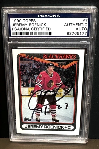 Jeremy Roenick 1990-91 Topps Rookie Autograph RC #7 PSA/DNA Authentic Auto HOF