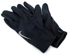 Nike Lightweight Running Gloves Women's Large Dri-Fit Touch Screen Black/Silver