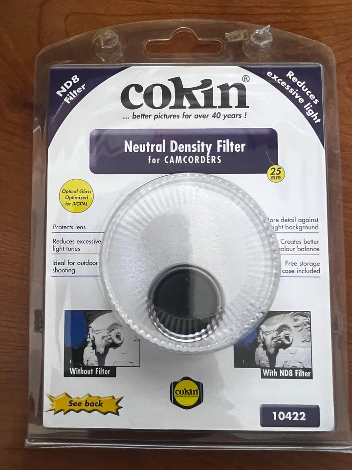 Cokin Neutral Density ND8 UV Camcorder Cameras Filter Sizes (25,30,30.5 or 58mm) - Image 3 of 4