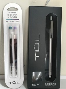 Tul Ballpoint Pen With 2 Refills Black Blue 1 0 Mm 0 7 Purple And Teal 735854959555 Ebay