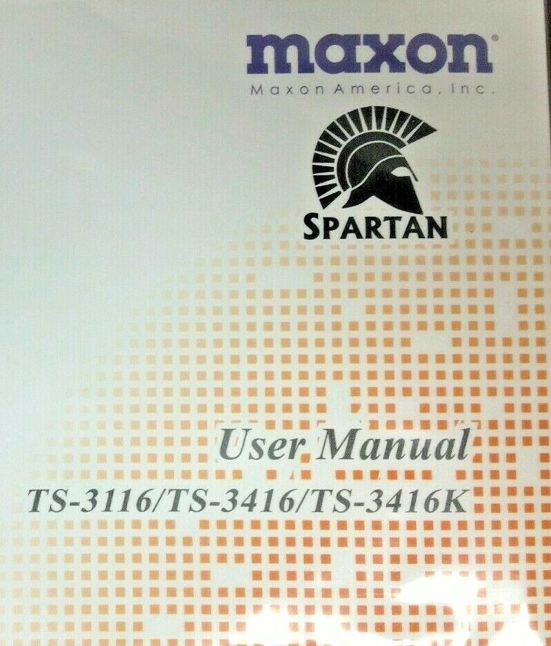 MAXON SPARTAN, TS-3116, TS-3416, TS-3416K, User Guide,  2-Way Radio Manual - Image 2 of 2