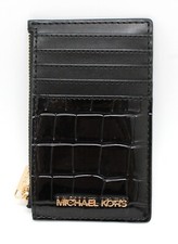 Michael Kors Jet Set Travel Medium Card Case/ ID Card Wallet In Black