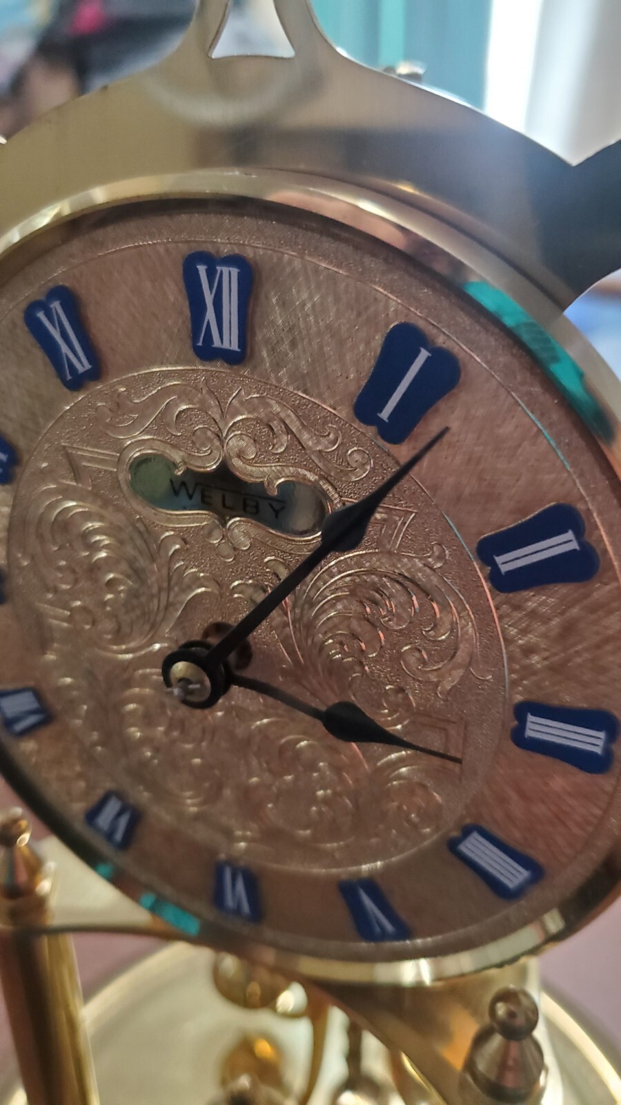 Vintage Welby Kieninger & Obergfell 400 Day Anniversary Torsion Clock Glass Dome eBay