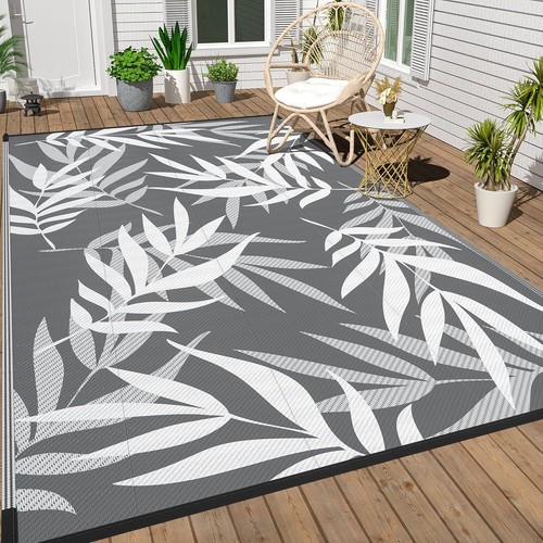 Outdoor Teppich robuster Wetterfest mit Tragtasche für Balkon Terrasse Camping - Bild 24 von 31