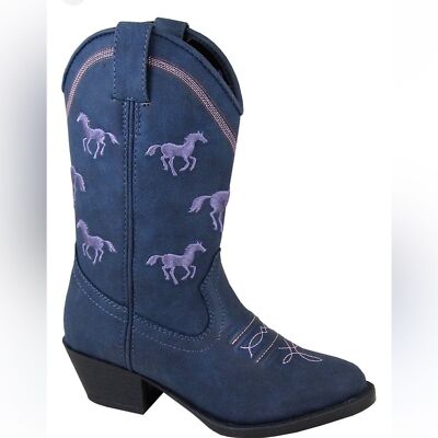 SMOKY MOUNTAIN GIRLS' RUSTLER WESTERN BOOTS - ROUND TOE Size 6.5
