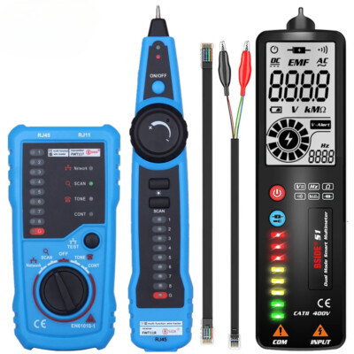 RJ11 RJ45 Cat5 Cat6 Wire Toner Ethernet LAN Network Cable Tester Line Finder