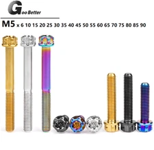 M5 Titanium Hex Torx Flange Bolts Screws 6 10 15 20 30 35 40  55 60 70 85 90mm