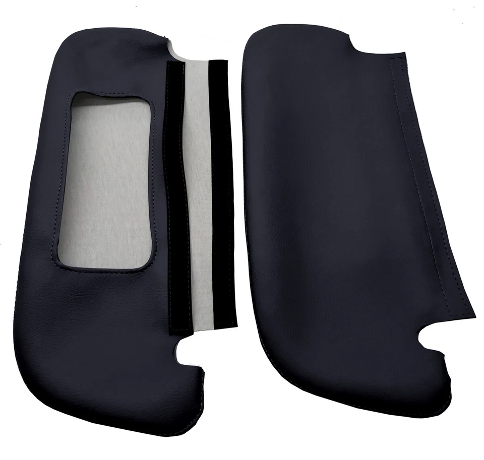 Se adapta a Dodge Ram 1500 1994-2001, 2500 PVC cuero parasoles cubierta revestimiento negro Foto 4 de 4