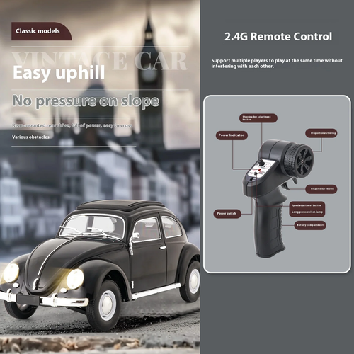 RC Car Imitate Classic Volkswagen VW Beetle Bug Retro Full Proportional Model - Picture 9 of 23
