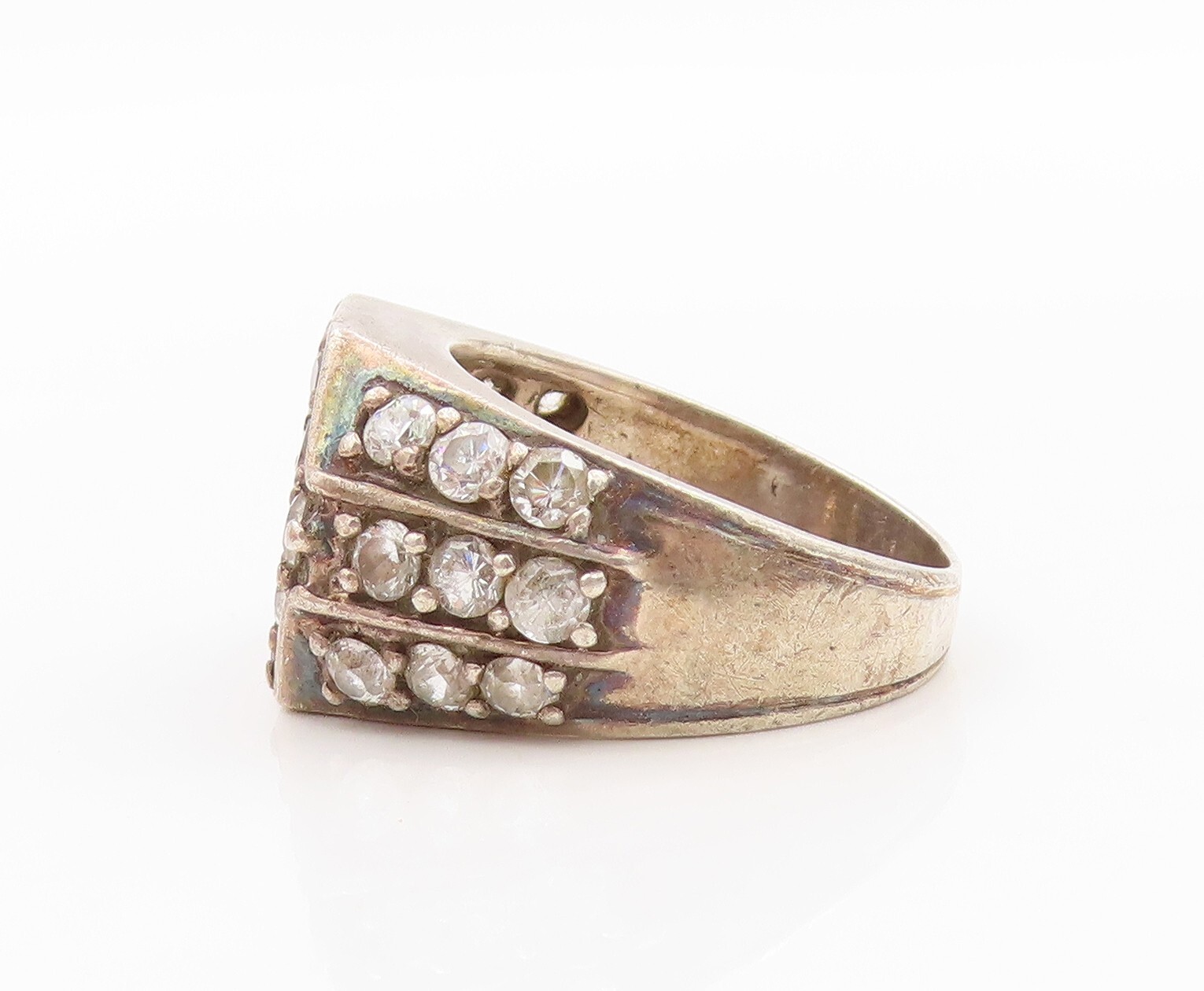 925 Sterling Silver Vintage Ring Solid Designer C… - image 6