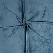 Luxury Stretchy SOFT Velvet Velour Fabric Material - PETROL
