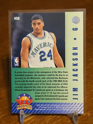 1992-93 Upper Deck #458 Jim Jackson Dallas Mavericks | eBay