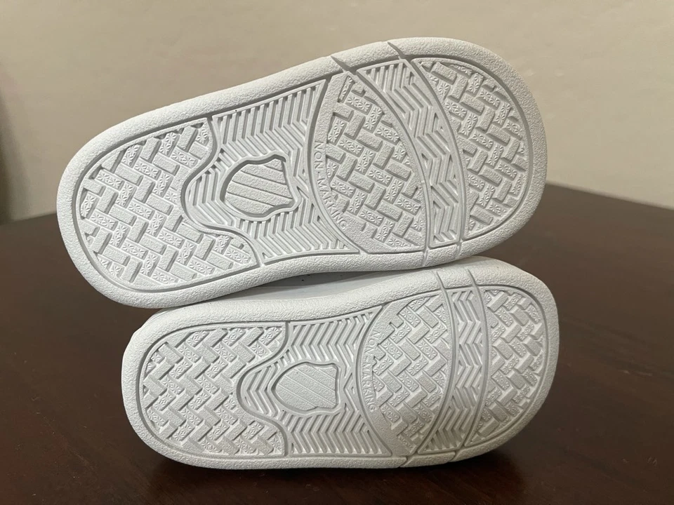 Zapatillas deportivas K-Swiss unisex Clean Court 3 correas blancas 25852 gancho bucle 7 M nuevas Foto 4 de 4