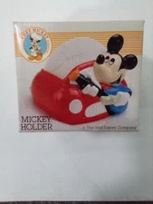 Chief Mickey Ceramic Red Car with Hose Holder Sponge Soap New
