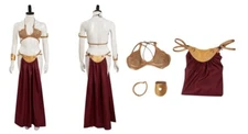 Princess Leia Cosplay Dress Costume Space Battle Bikini Dress Outfit
