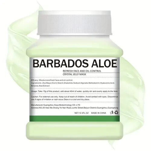 12.3fl.oz Barbados Aloe Gel Facial Mask, Natural Gel Moisturizing Facial Mask - Picture 6 of 9
