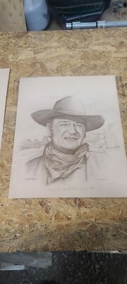 1982 JOHN WAYNE ''CHISUM '' COWBOY WESTERN SIGNED NUMBERED PRINT24/200 Gil Ortega 