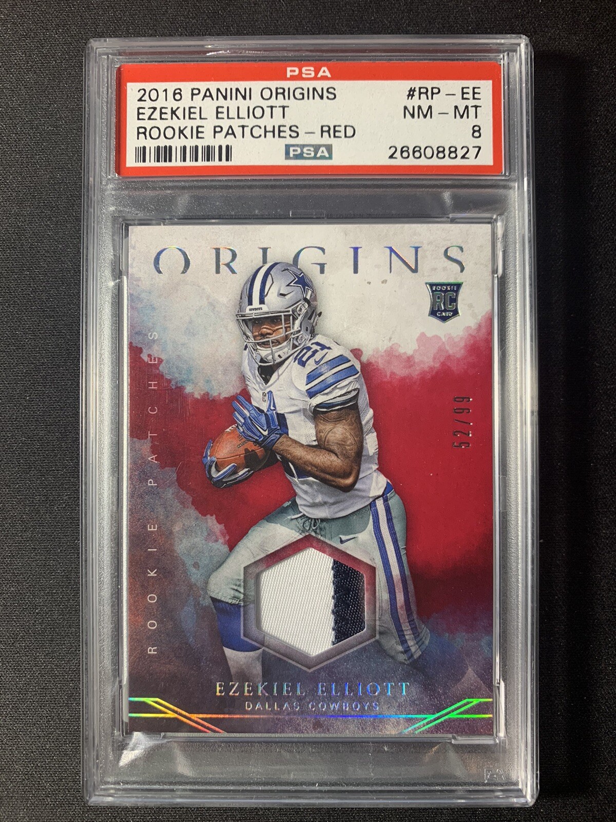 Ezekiel Elliott Panini Origins Rookie Patches #RPEE Red
