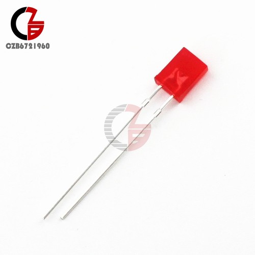 20PCS Red 2x5x7mm Rectangular Head Light Emitting Diode Square LED Lamp ...