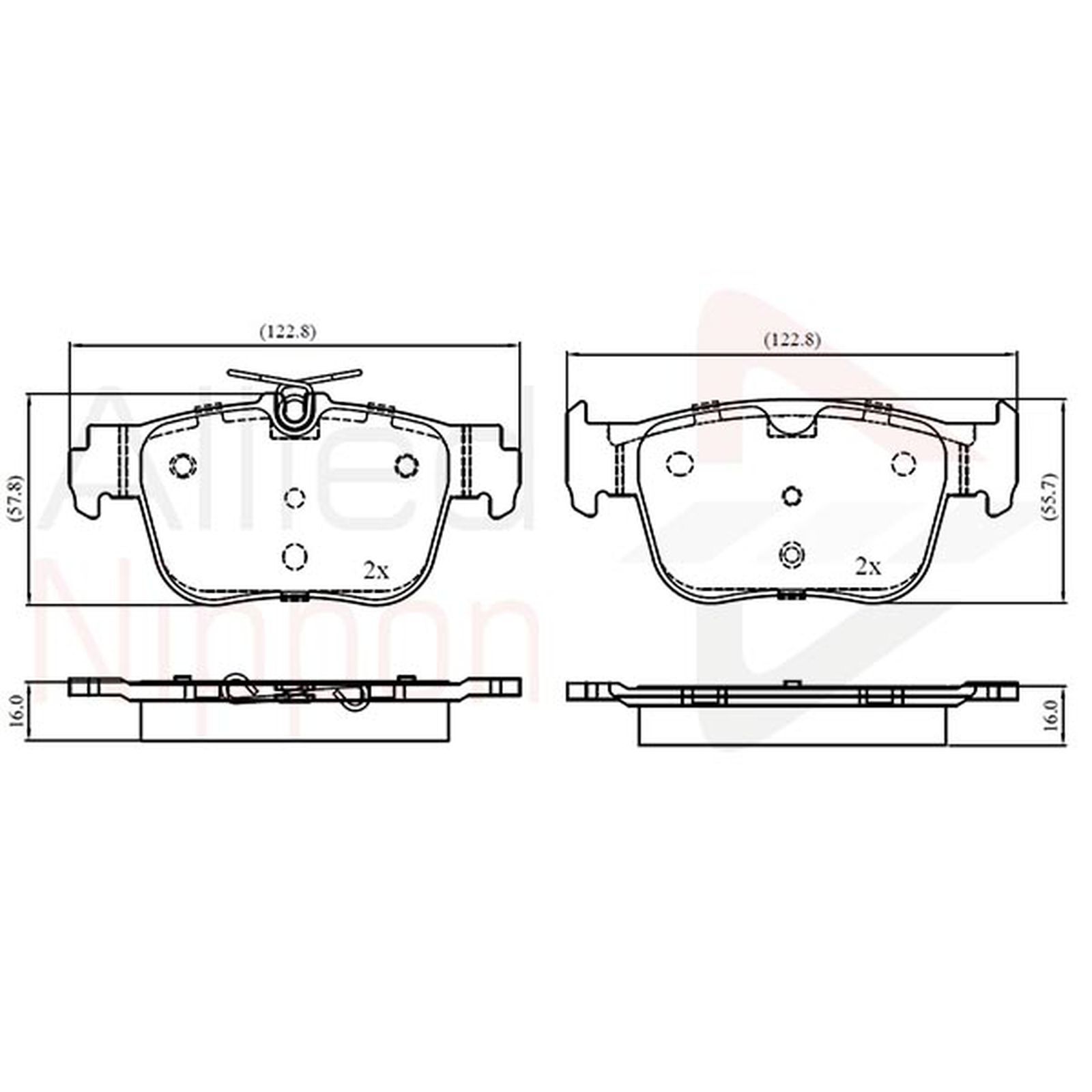 Brake Pads Set Rear ADB03069 Allied Nippon 5WA698451C 5WA698451F 5WA698451C