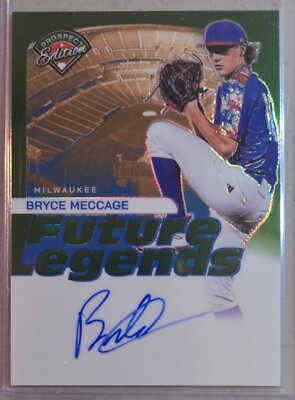 2024 Panini Prospect Edition Auto Bryce Meccage Green Future Legends #4