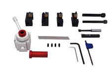 PAULIMOT Schnellwechsel-Stahlhalter-Set mit Drehmeißel, Bohrstange, Abstechstahl