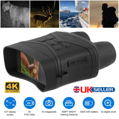 Zoom Video Recording Digital Night Vision Infrared Binoculars Scope IR ...
