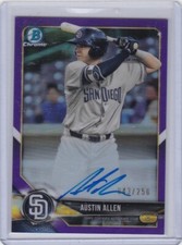 Austin Allen 2018 Bowman Chrome Purple Refractor Rookie Auto /250