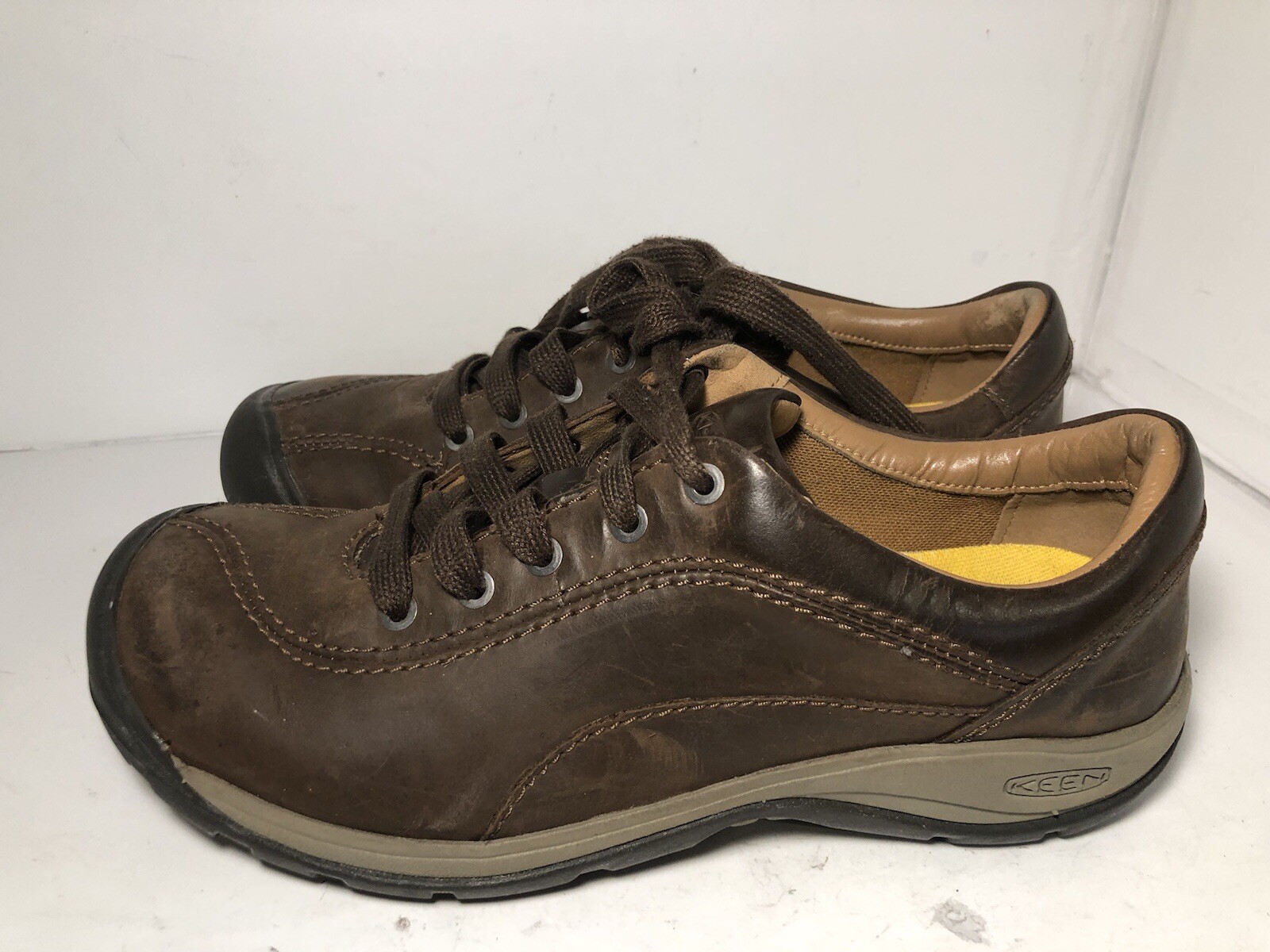 Scarpe KEEN Presidio II pelle marrone passeggio escursionismo terra scura donna taglia 7 5