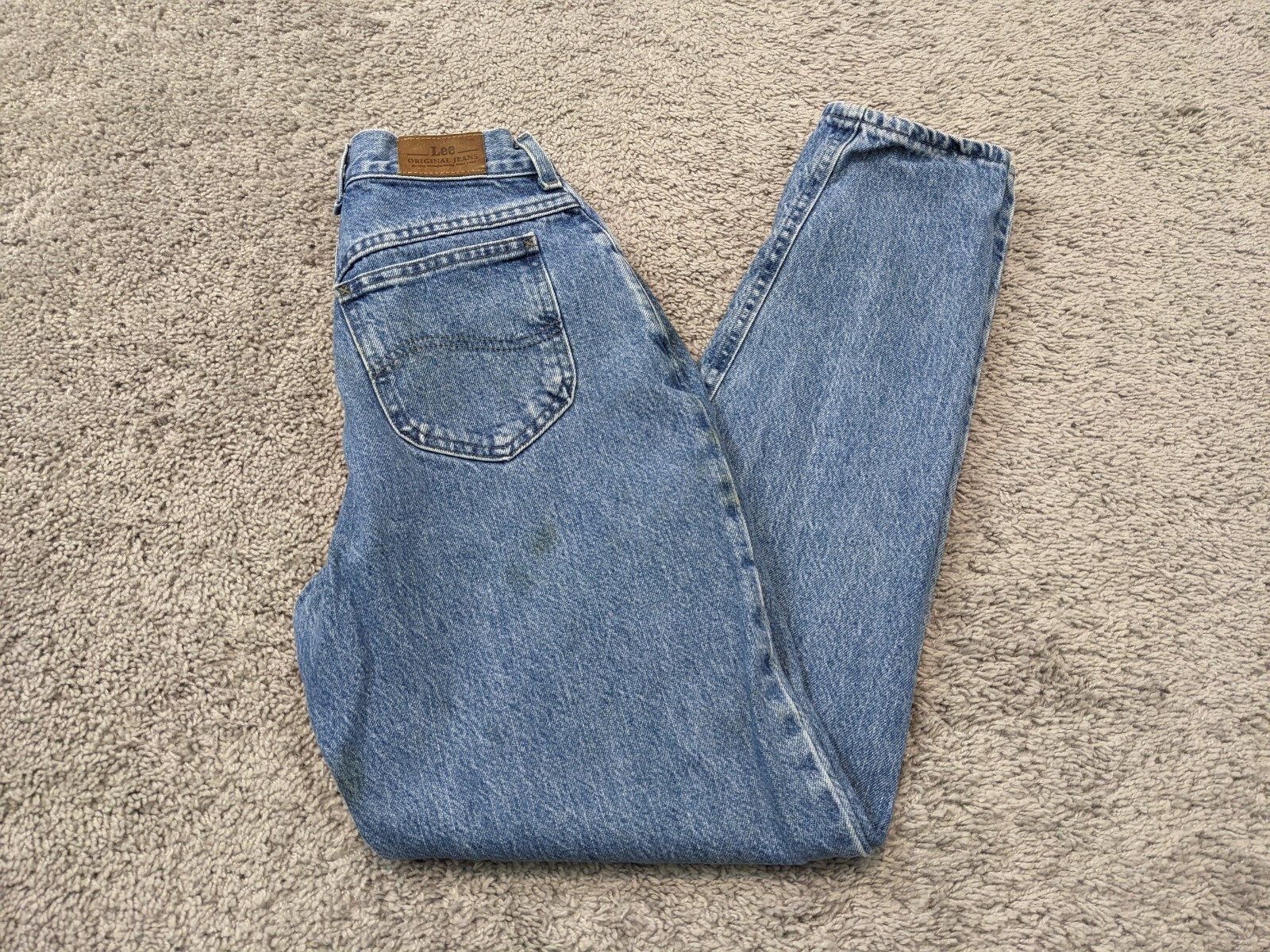 LEE Womens High Rise Mom Jeans 24X30 Tapered Denim Fit-image