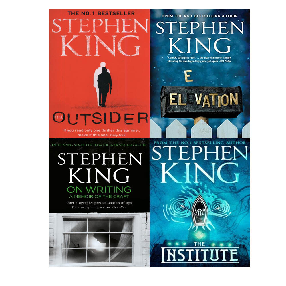 Stephen King 4 Books Collection Set The Outsider,Elevation,On Writing,Institute