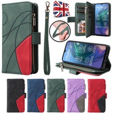 For onplus 1+ Nord CE3 CE2 N20 Case Wallet Flip Zipper Magnetic Cover w/ Lanyard