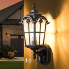 EDISHINE Outdoor Wall Lantern Light with Motion Sensor Dusk to Dawn Waterproof