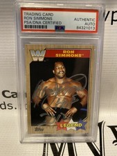 PSA Authentic Ron Simmons Autograph WWF Topps Card w/ HOF Inscription 1013