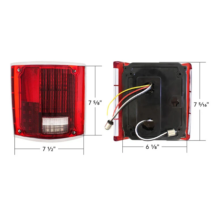 Chevy/GMC 1973-1991: Juego de luces traseras LED (rojo, con moldura) - Par Foto 4 de 4