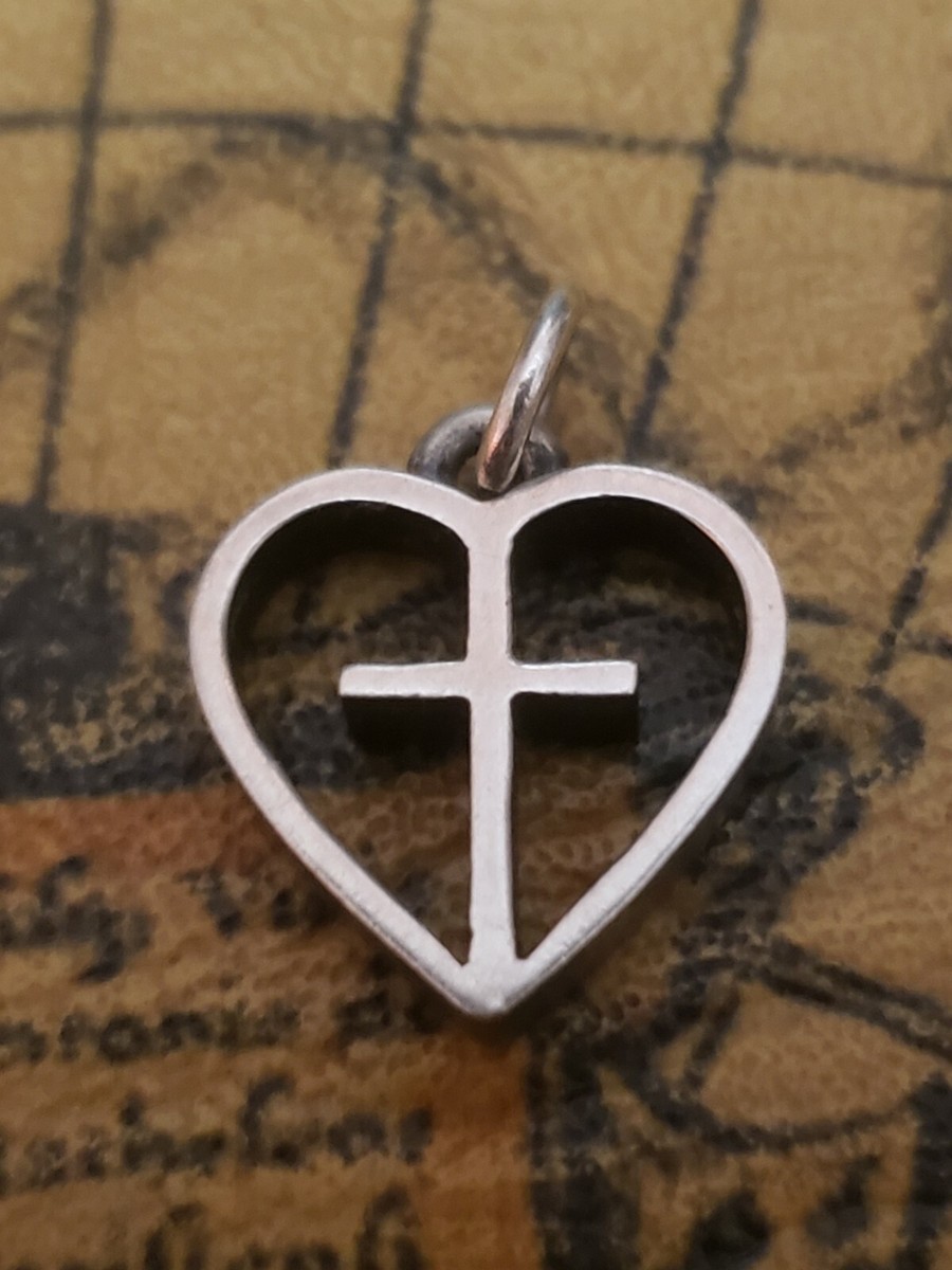 James Avery Retired Heart Cross Charm