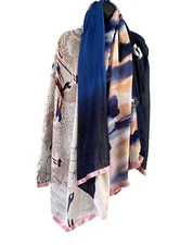 Silk Scarf Womens Beautiful Mix Wrap Multifunction