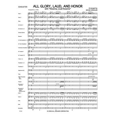 All Glory, Laud, and Honor (with Hosanna, Loud Hosanna) Orchestra David Winkler