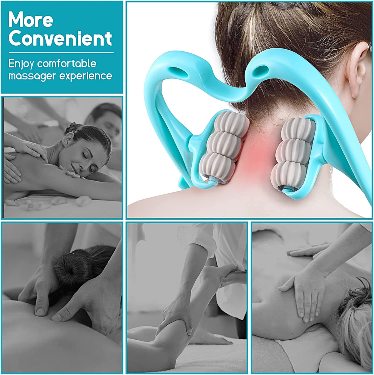 KXK Neck Massager, Trigger Point Massager Tool for Pain Relief deep Tissue,  Hand