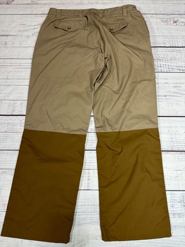 Cabela's Mens Hunting Pants Sz 38 Brown Cotton w/Nylon Leg Overlay Actual 36x30 - Picture 6 of 11