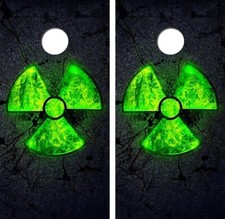 Radio Active Cornhole Board Wrap LAMINATED Decals Vinyl Sticker 4652