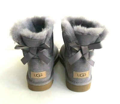 UGG CLASSIC MINI BAILEY BOW II SOFT AMETHYST SHEARLING BOOTS US