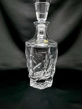 Crystal Glass Decanter Whiskey Cognac Vodka  25 oz 750 ml Bohemia Crystal Carafe