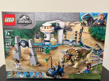 LEGO Jurassic World: Triceratops Rampage 75937 Building Kit 447 Pcs Retired Set