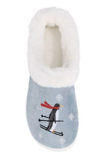 Charter Club Womens Slippers Penguin Hoodback Grey Gray Size XL  NWOB 