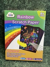 56 PCs Rainbow Scratch Paper- New 