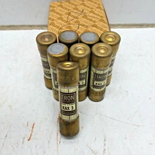 BUSSMANN BUSS KAX 3 TRON RECTIFIER FUSE 3 AMP 250VAC (LOT of 8)