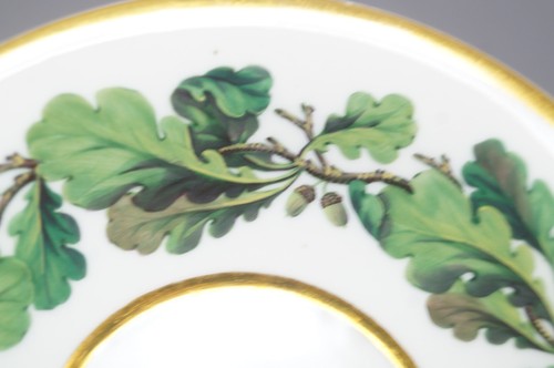 Rare KPM Berlin Hand Painted Green Oak Leaves & Acorns Chocolate Cup C. 1820 - Picture 8 of 10