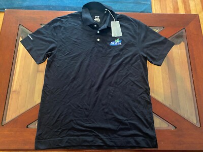 NEW with Tags NESTEA Logo Polo Shirt Work Short Sleeve Black Tea Beverage Golf