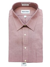 Meeting Street Men's Size 17.5 Dress Shirt Red Long Sleeve 100 Cotton